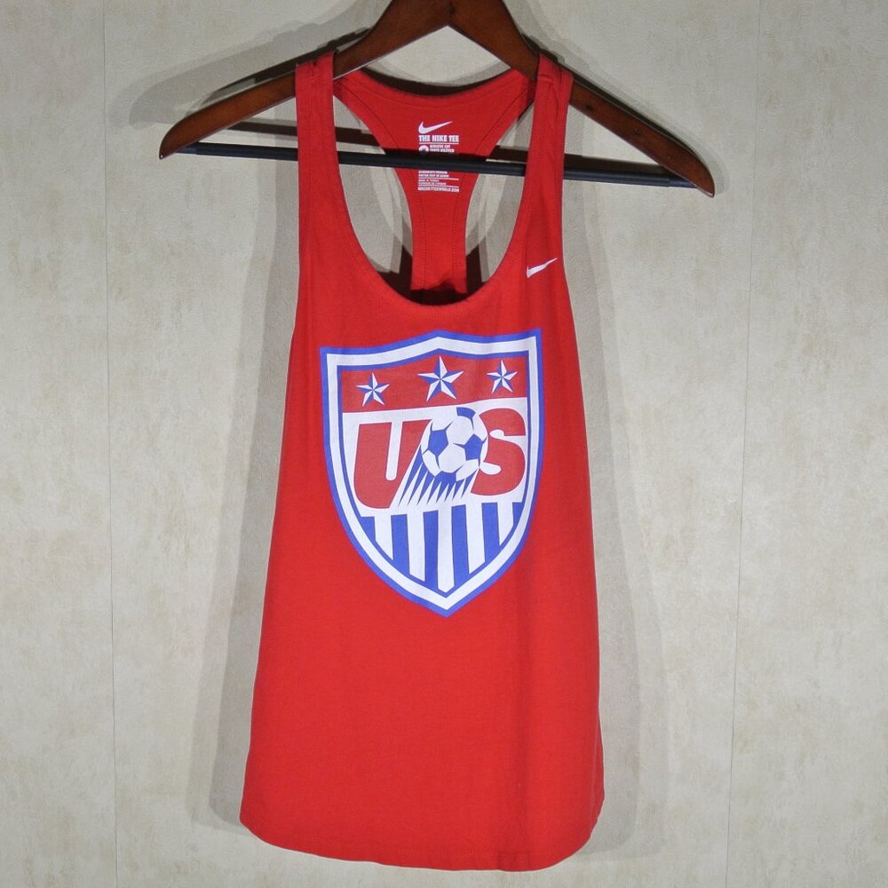 Women's Nike US Soccer Racerback Tank Top Red - Size Medium